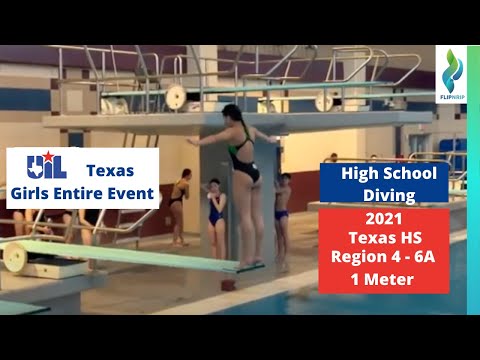 2021 Texas UIL High School Diving - Region 4 6A - womens 1 Meter Diving