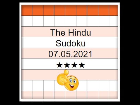 Today The Hindu Sudoku 4 Star Solution | 07.05.2021