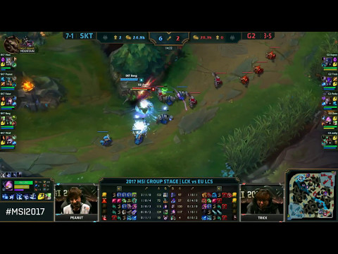 SKT1 Bang & Wolf vs G2 Zven & Mithy 2v2 Bot lane @MSI 2017