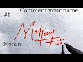 Professional signature style | Signature style for my name | Mohan name Signature style #signature