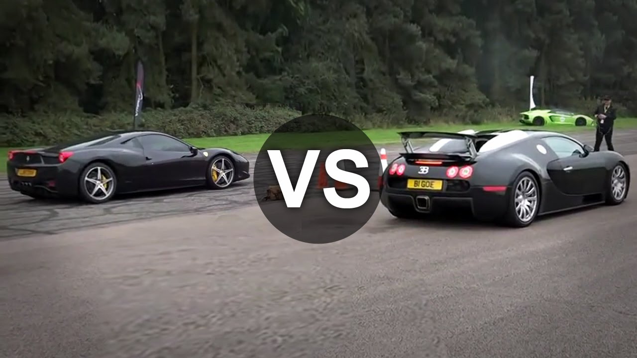 Ferrari 458  Vs  Bugatti Veyron 