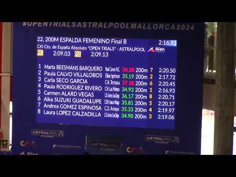 Cto. España Trials - 200 Espalda Fem. Final B - 20 06 24