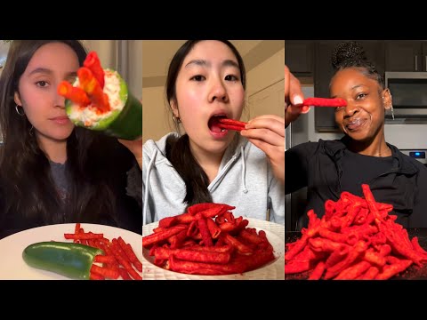 TIKTOK Takis ASMR Mukbang Compilation!