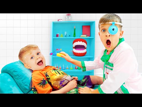 Диана и Рома показывают Оливеру Почему Так Важно Чистить Зубы
