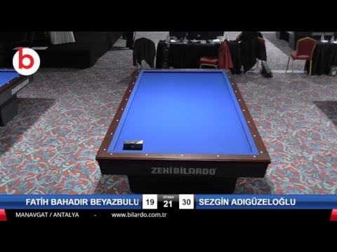 FATİH BAHADIR BEYAZBULUT & SEZGİN ADIGÜZELOĞLU Bilardo Maçı - 2019 TÜRKİYE KUPASI 1. ETAP ERKEKLER-3.TUR