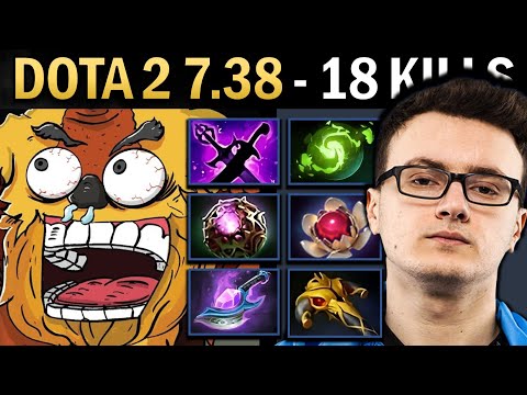 Earthshaker Gameplay Miracle with 18 Kills and Octarine - Dota 7.38