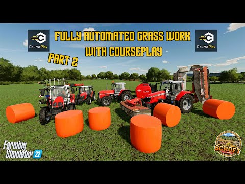 Automated Grass Work & Custom Fields | How To Use CoursePlay Part 2  | FS22