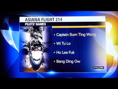 Asiana Flight 214 – On Air News Anchor Oops!