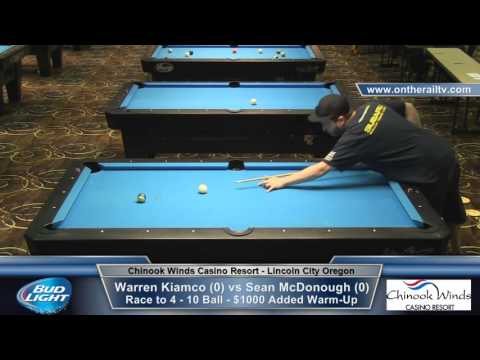 CWO Warm up 10 Ball - Sean McDonough vs Warren Kiamco