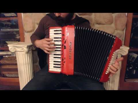 BRANPICRD - Cherry Red Brandoni Piccolo Piano Accordion MM 30 72 $2499