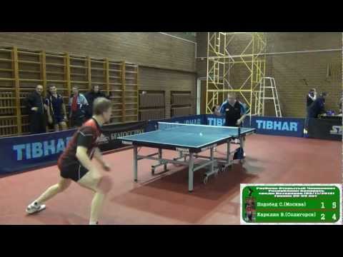 Sergey PODOBED vs Vladimir KARKLIN Raubichi, Belarus Open Championship 2012 Table Tennis