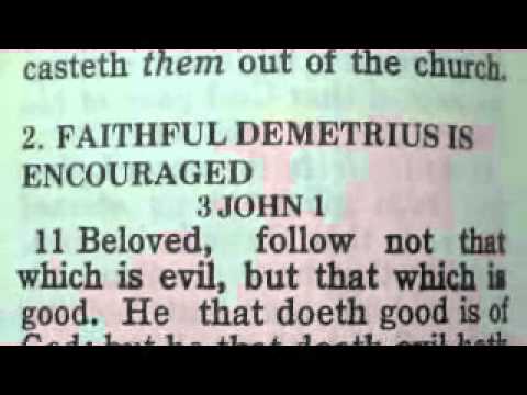 1134 3 John 1 Chronological Bible (follow not that which is evil)