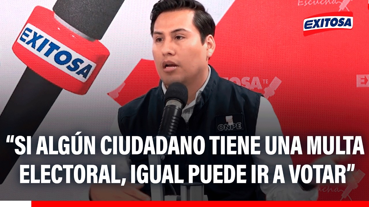 🔴🔵 ONPE aclara que ciudadanos con multas electorales sí podrán votar en la segunda vuelta