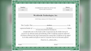 Printing Stock Certificates with Corporate Focus