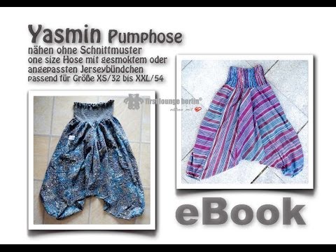 Yasmin Pumphose mit gesmoktem oder Jerseybündchen von firstloungeberlin