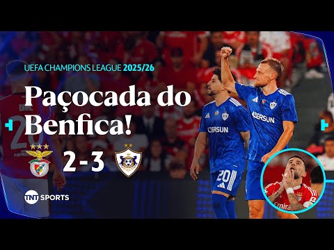 Gols e lances de Benfica x Qarabag