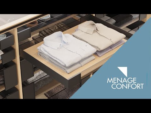 Verres pour tiroir de dressing CHIC - hauteur 75 mm - AV + AR MENAGE CONFORT