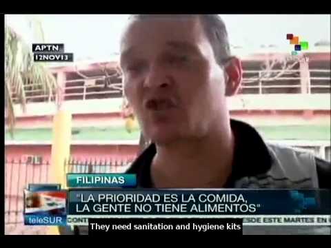 Typhoon Haiyan survivors need food and clean water