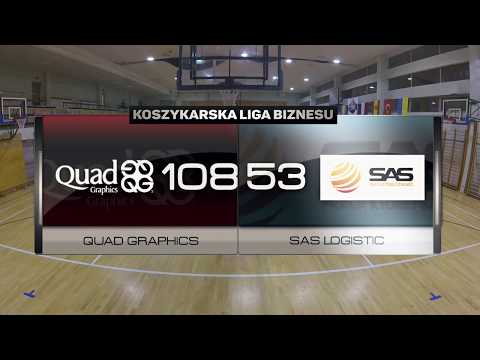 Quad Graphics vs SAS Logistic - X kolejka - Warszawa - Koszykarska Liga Biznesu