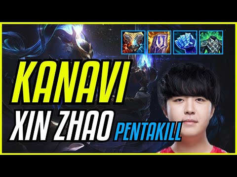 KANAVI - XIN ZHAO vs KHA'ZIX JUNGLE - KR GRANDMASTER - PATCH 11.10 PENTAKILL