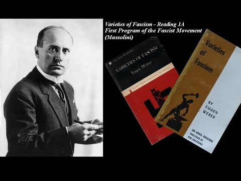 Varieties of Fascism - Reading 1A (First Program of the Fascist Movement)