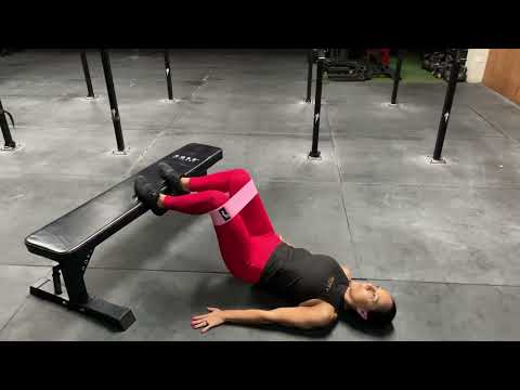 Foot Elevated Banded Glute Bridge