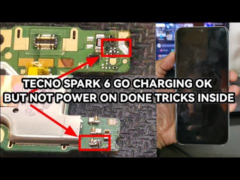 TECNO SPARK 6 GO CHARGING OK BUT NOT POWER ON DONE TRICKS INSIDE