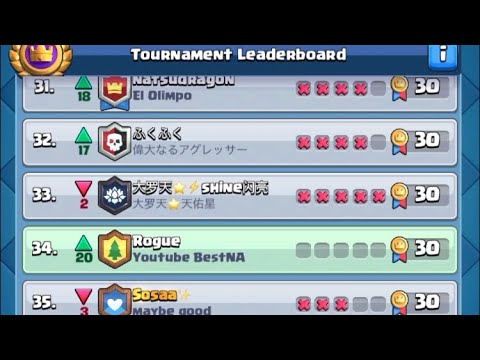 Rage Global Tournament 30-0 with 3.0 xbow