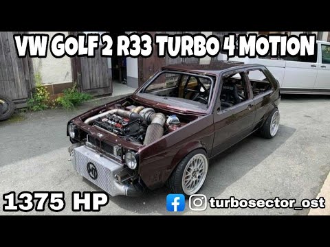 VW Golf 2 R33 Turbo 4 Motion at TTT Half Mile @dragy acceleration from 0-212 mph & 0-345 km/h