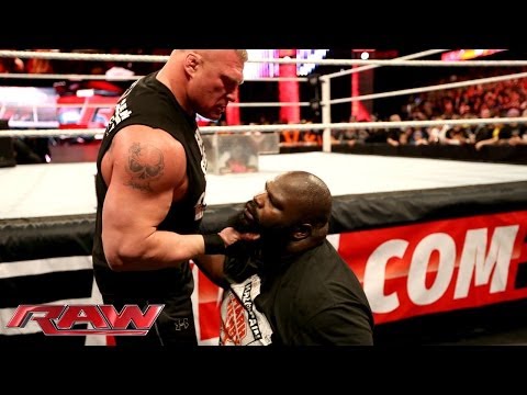 Brock Lesnar brawls with Mark Henry: Raw, March 3, 2014