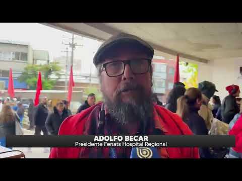 Fenats protesta en Hospital de Concepción por despidos y exige revisión de casos de funcionarios
