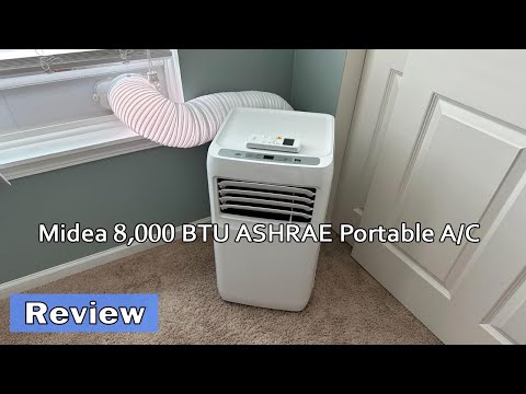 Midea 8,500 BTU ASHRAE (5,000 BTU SACC) Portable Air Conditioner, Smart Control, Cools up to 150 Sq. Ft., with Dehumidifier & Fan mode, Easy- to-use Remote Control & Window Installation Kit Included" video review thumbnail