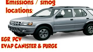 Isuzu Rodeo emissions: EGR, PCV, EVAP canister, & EVAP Purge. (Amigo, Wizard, Passport, Frontera)