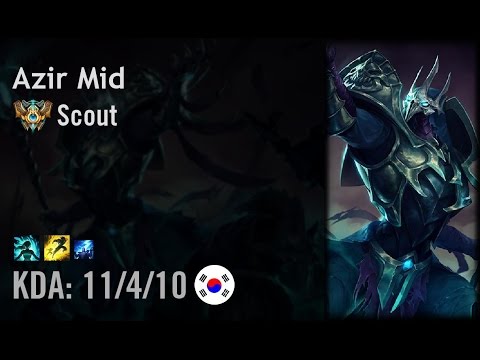Azir Mid vs Fizz - Scout - KR Challenger Patch 6.9