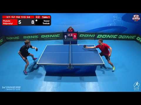 10:30 Mykola Halynskyi 2-3 Nazar Tretiak West 1 WIN CUP 24.11.2022 | TABLE TENNIS WINCUP