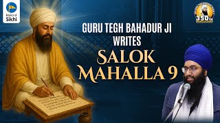 Guru Tegh Bahadur Ji writes Salok Mahalla 9 | Sri Gurpartap Suraj Granth Katha – Ep25