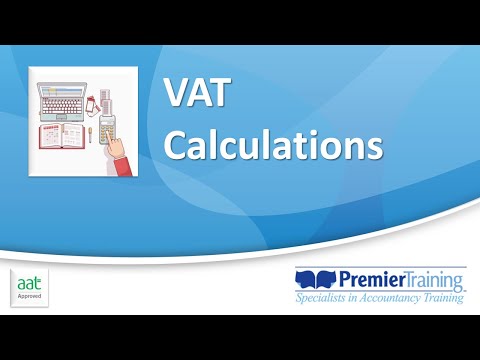 VAT Calculations - AAT  Level 2 - Introduction to Bookkeeping (ITBK) - Q2022