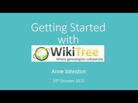 Getting Started On Wikitree