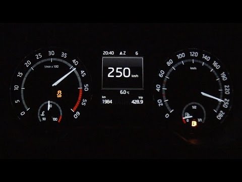 Skoda Octavia RS 4x4 TDI 2016 - acceleration 0-230 km/h, top speed test and more