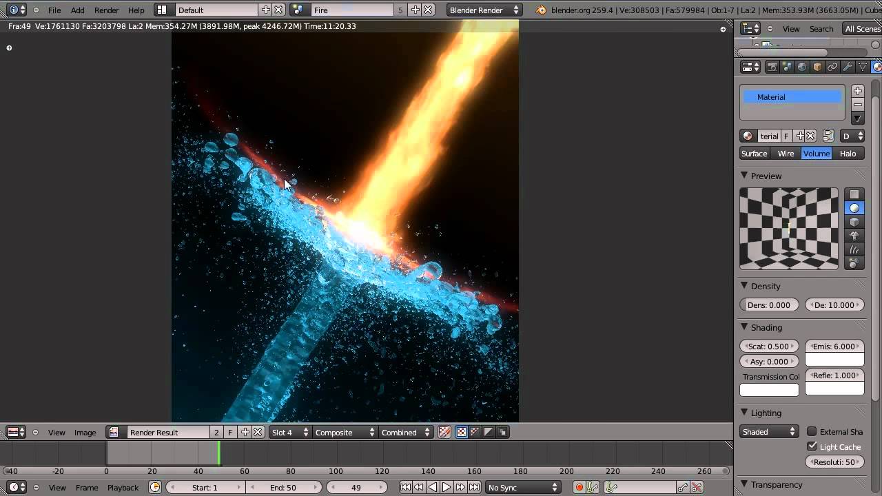 Create an energetic fire and water scene in Blender (1 of 4) - YouTube