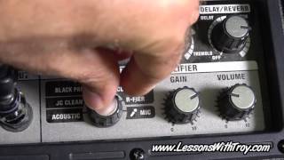 Video thumbnail for Roland Micro Cube Amp - Gear Review/Demo - Lessons With Troy Podcast #27 by Troy Brenningmeyer