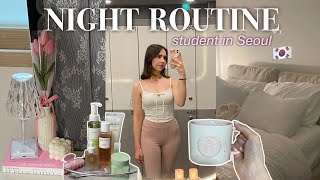PRODUCTIVE NIGHT ROUTINE 🌙🧖🏻‍♀️🇰🇷 foreign student in Korea + updated K-skincare routine