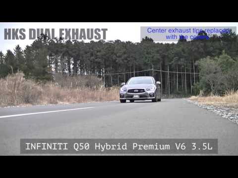 INFINITI Q50 Hybrid Premium HKS DUAL EXHAUST
