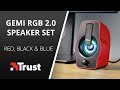 Trust Haut-parleurs de PC Gemi RGB 2.0 Noir