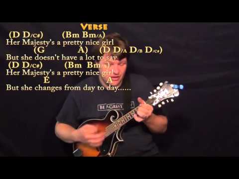 Her Majesty (Beatles) Mandolin Cover Lesson with Chords/Lyrics