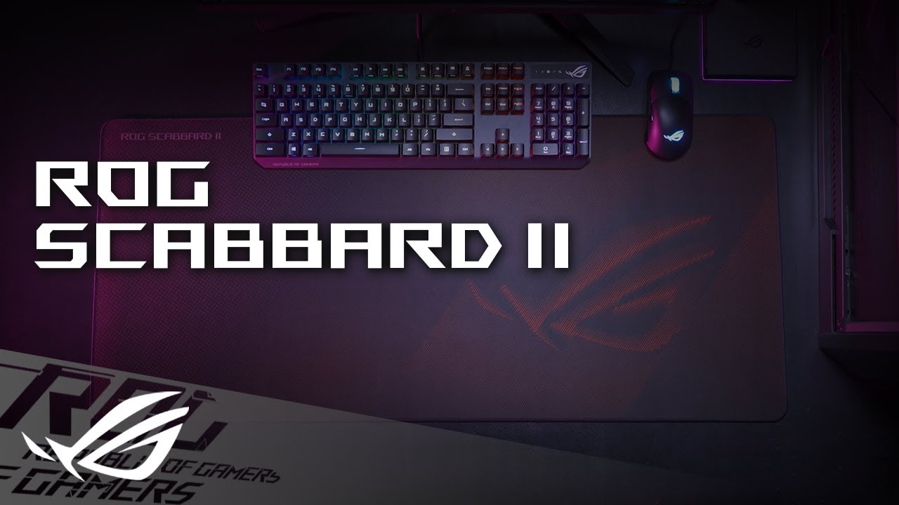 Коврик ASUS ROG Scabbard II Black Medium (90MP02H0-BPUA00) video preview