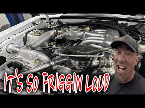 OLD SCHOOL Vortech Supercharger, with ZERO inlet restrictions is LOUD!