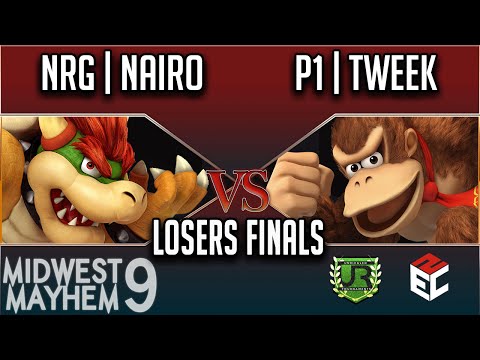 Midwest Mayhem 9 LOSERS FINALS - NRG | Nairo (Bowser, ZSS) vs P1 | Tweek (Donkey Kong, Cloud)