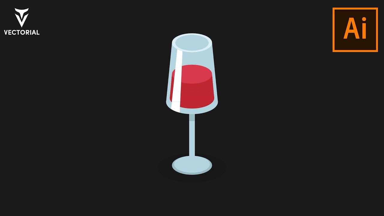 How to Draw a Wine glass in Adobe Illustrator