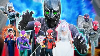 What If ALL COLOR SPIDER-MAN In 1 House? Spider-Man Groom Kill Monster In SQUID GAME in Real Life